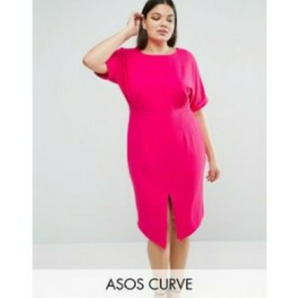 Asos size 22 bright pink dress